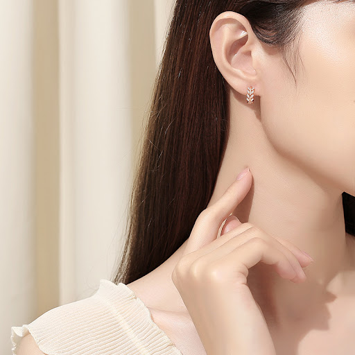 Title 5, Earrings Female Simple And Fresh Leaves, perfec...
