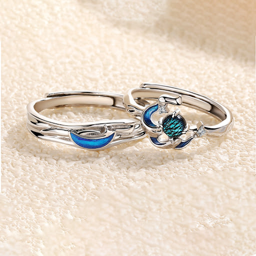 Title 4, Niche couple rings for men and women. Unique ma...