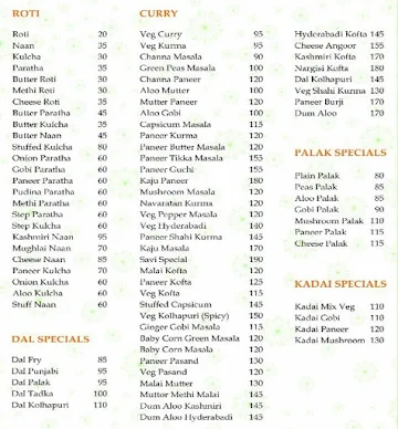 Savi Sagar menu 