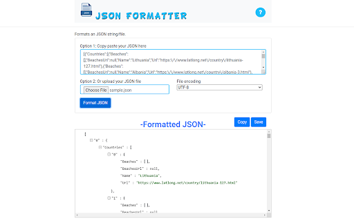 JSON formater