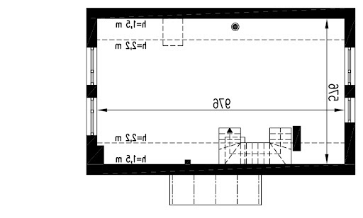 Przebojowy pa - A111/1 - Rzut poddasza do indywidualnej adaptacji (50,4 m2 powierzchni użytkowej)