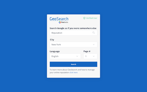 GeoSearch: 'VPN' for Google Search