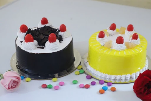 Black Forest Cake [500 Grams] With Pineapple Cake [500 Grams]