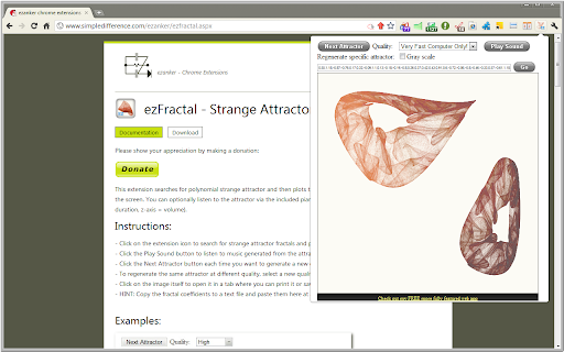 ezFractal - Strange Attractors