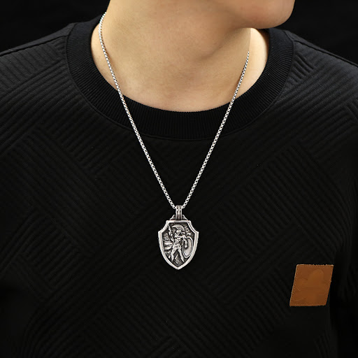 Title 4, OP Retro Design Warrior Shield Titanium Steel P...