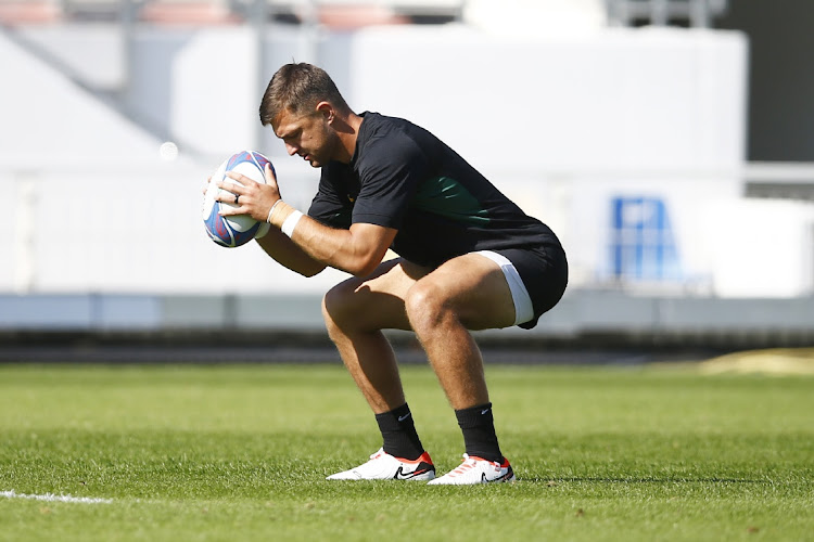 Handré Pollard during the Springboks' captain's run at Stade Mayol in Toulon on Saturday.