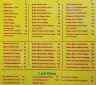 Ganesh Dosa Center menu 1