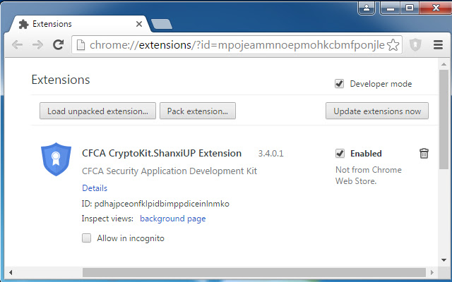 CFCA CryptoKit.ShanxiUP Extension chrome extension