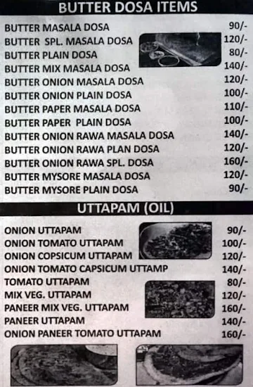 Chennai Dosa Corner menu 