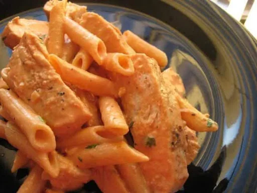 Red Sauce Chicken Pasta With Coke Can