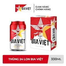 THÙNG 24 LON BIA VIỆT 330ML/LON