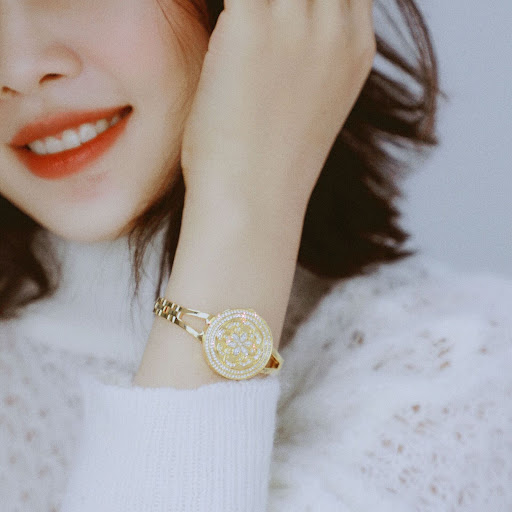 Title 4, Womens full diamond watch bracelet