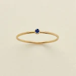 Gold September Sapphire Blue