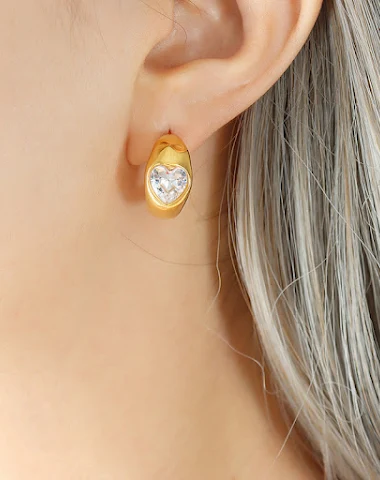 Pendientes Corazón de Amor Cristal - 3