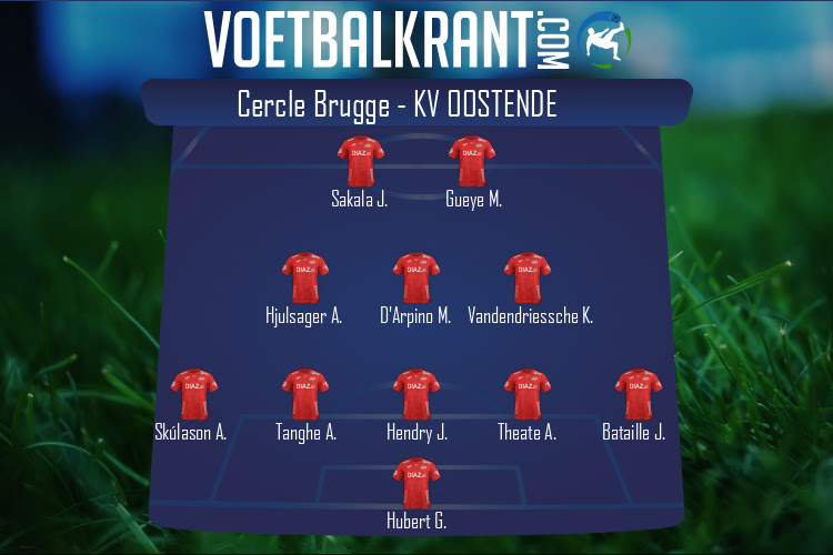 Opstelling KV Oostende | Cercle Brugge - KV Oostende (12/12/2020)