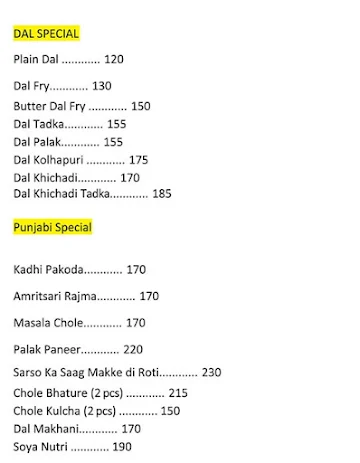 Mangalam Veg Restaurant menu 