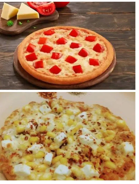 Corn Pizza (Medium 6 Slice) + Tomato Paneer Pizza (Medium 6 Slice)