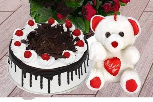 Black Forest Cake 1 Teddy Bear [500 Gram]