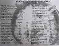 Hyderabad Fast Food Centre menu 2