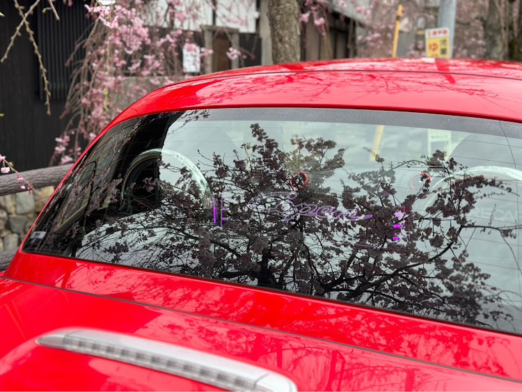 コペンのサクラと愛車・4月もよろしくお願い致します🌸・ホイール交換・オフ会に関するカスタム事例の投稿画像5枚目