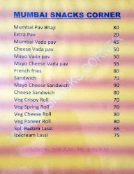 Mumbai Snacks Corner menu 1