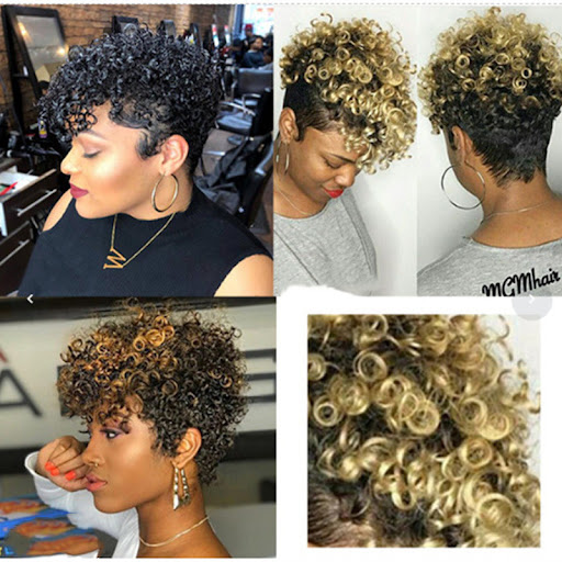 Title 1, African Dyed Short Curly Hair Achieve vibrant n...