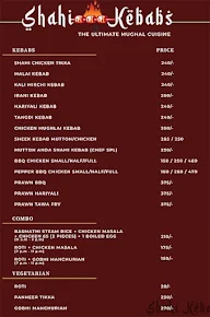 Shahi Kebabs menu 1