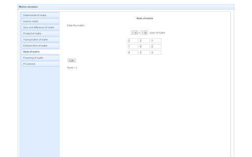 Matrixcalc Preview 4
