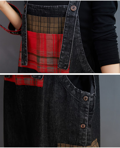 Title 6, Womens New Style Denim Patch Pocket Suspender ...