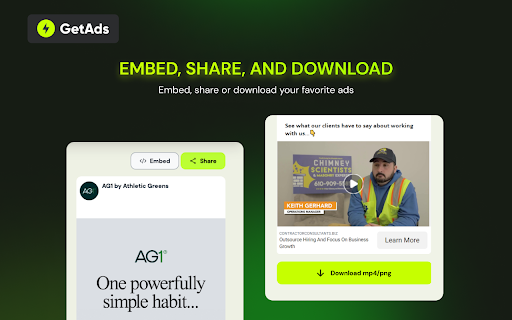 GetAds — Save Ads From Ad Libraries With One Click screenshot 5