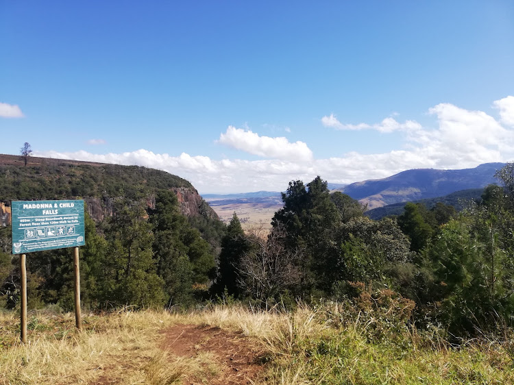 The trail to the Madonna and Child Falls in the Tyume Indigenous forest looks deceptively easy