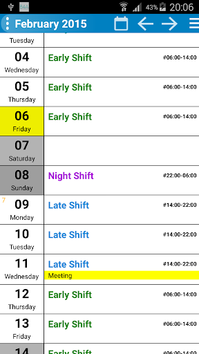 Shift Wage Planer