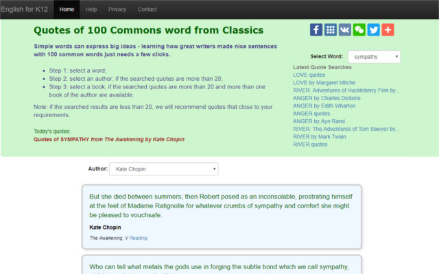 Quotes from Classics chrome extension