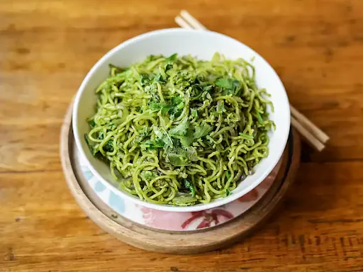 Stir Fried Green Coriander Noodles Veg