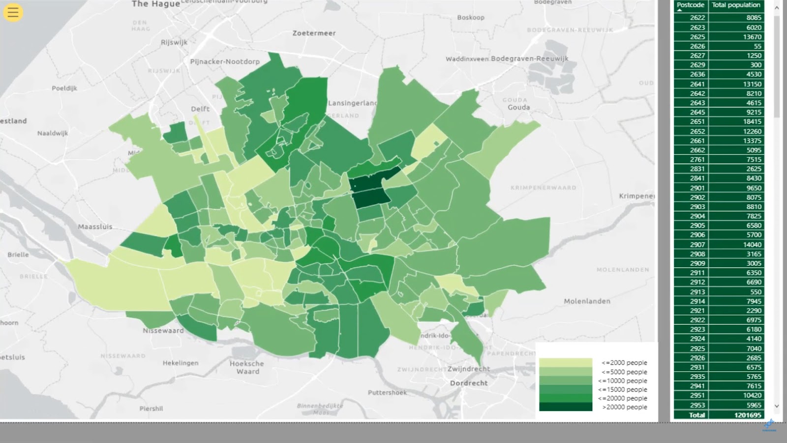 Power BI Map Visual, how to add legend in power bi screenshot