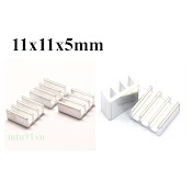 Nhôm Tản Nhiệt Ic, Sò, Chipset, Linh Kiện 11X11X5Mm