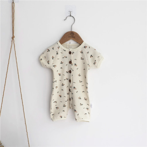 Title 7, Printed Triangle Romper Baby Romper with Bag pe...