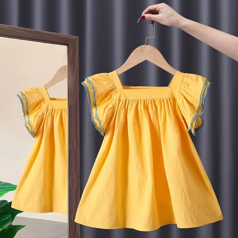 Title 2, Robe coréenne pour fille, style doux, avec manc...