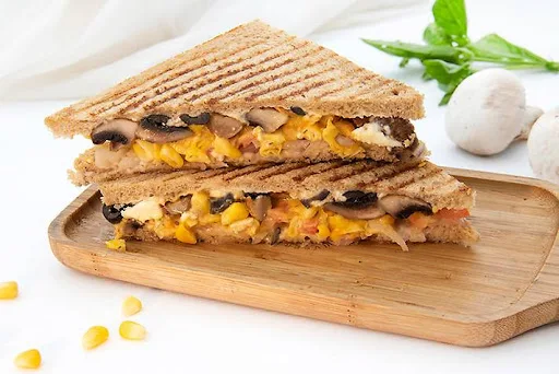 Cheesy Corn Mushroom Sandwich