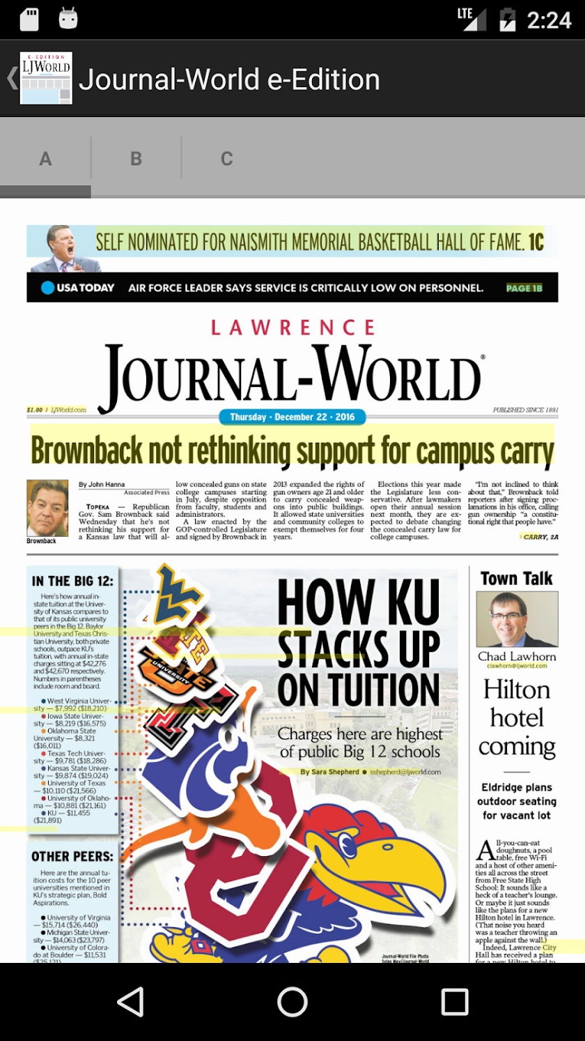 Journal-World e-Edition Screen 2