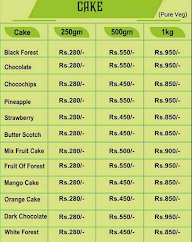 Celebrations Cakes & Cafe menu 2