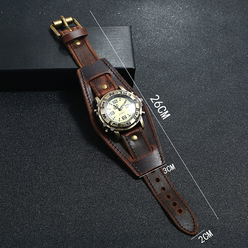 Title 3, Vintage Leather Watch Bracelet Versatile Fashio...