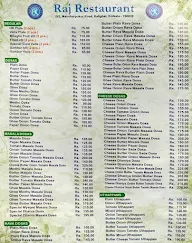 Raj Restaurant menu 3