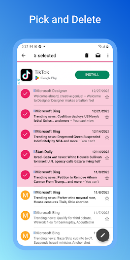 Screenshot Email App for Hotmail