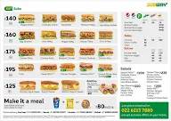 Subway menu 1