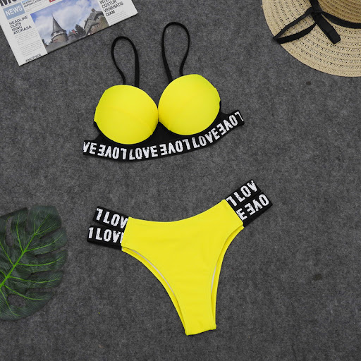 Title 5, European and American color matching bikini for...