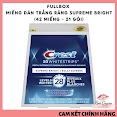 Miếng Dán Trắng Răng Crest Supreme Bright (Flexfit Mẫu Mới) 21 Gói - Fullbox Cam Kết Trắng Răng 100%