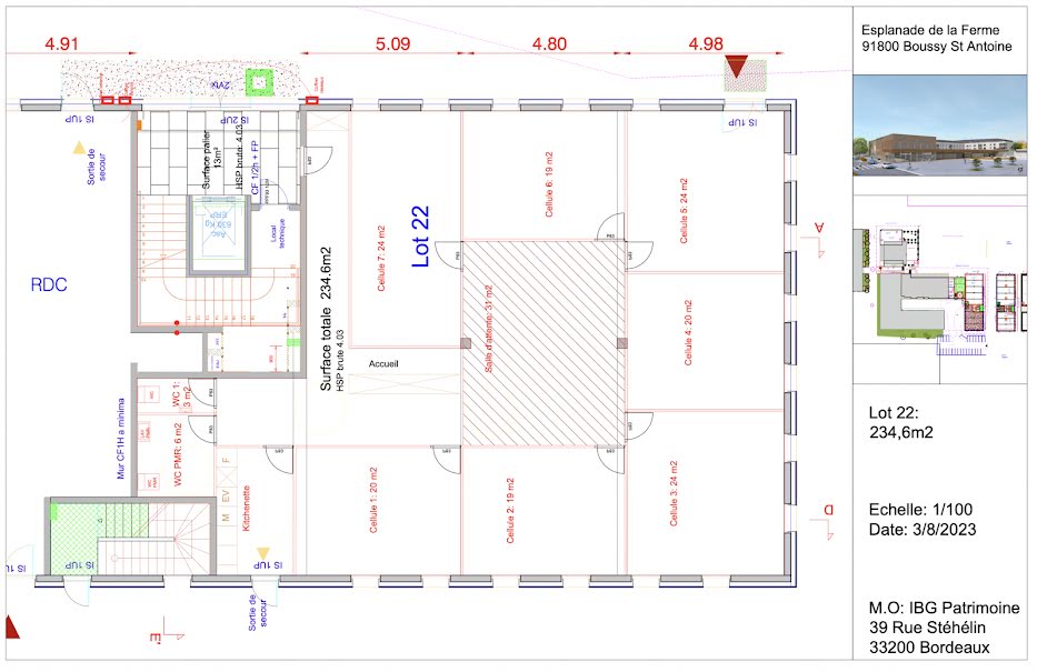 Location  locaux professionnels  20 m² à Boussy-Saint-Antoine (91800), 600 €