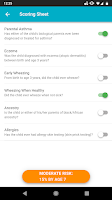 Pediatric Asthma Risk Score (P Screenshot