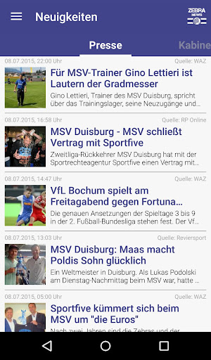 Zebra News - Mein MSV Duisburg